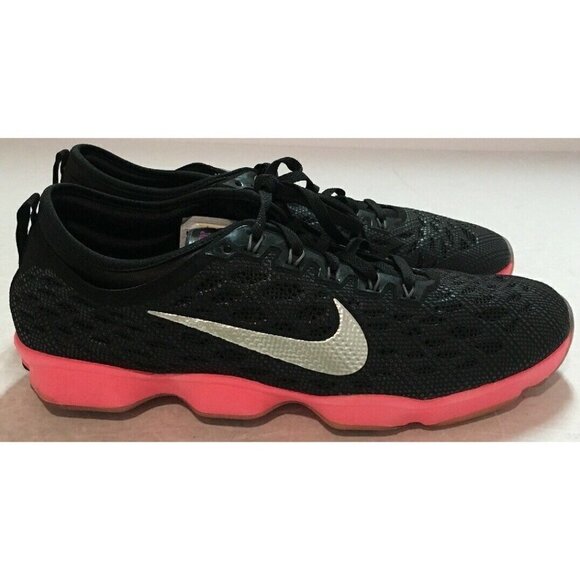 Nike Zoom Fit Agility Running Shoe Black Hyper Punch 684984-001 Women US Size 11 - Picture 1 of 8